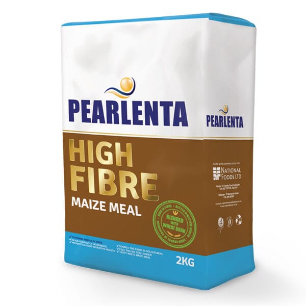 Pearlenta high fibre maize meal 2kg blended with wheat bran